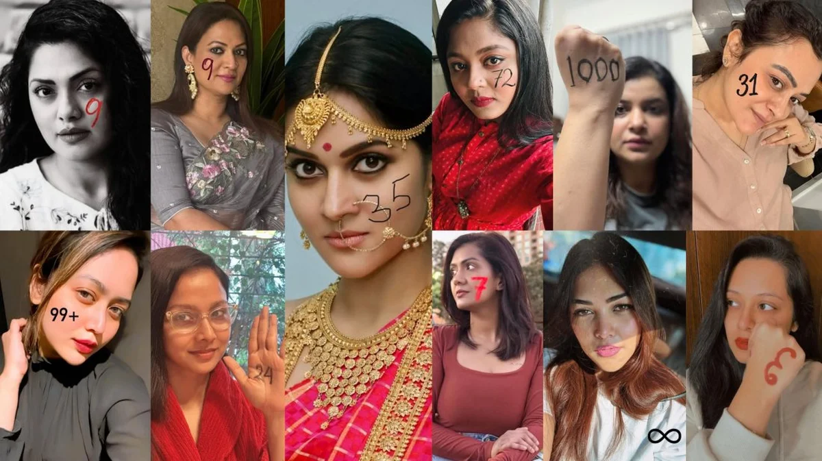 অন্তর্জালে নারী শিল্পীদের প্রতীকী প্রতিবাদে আলোচনার ঝড়