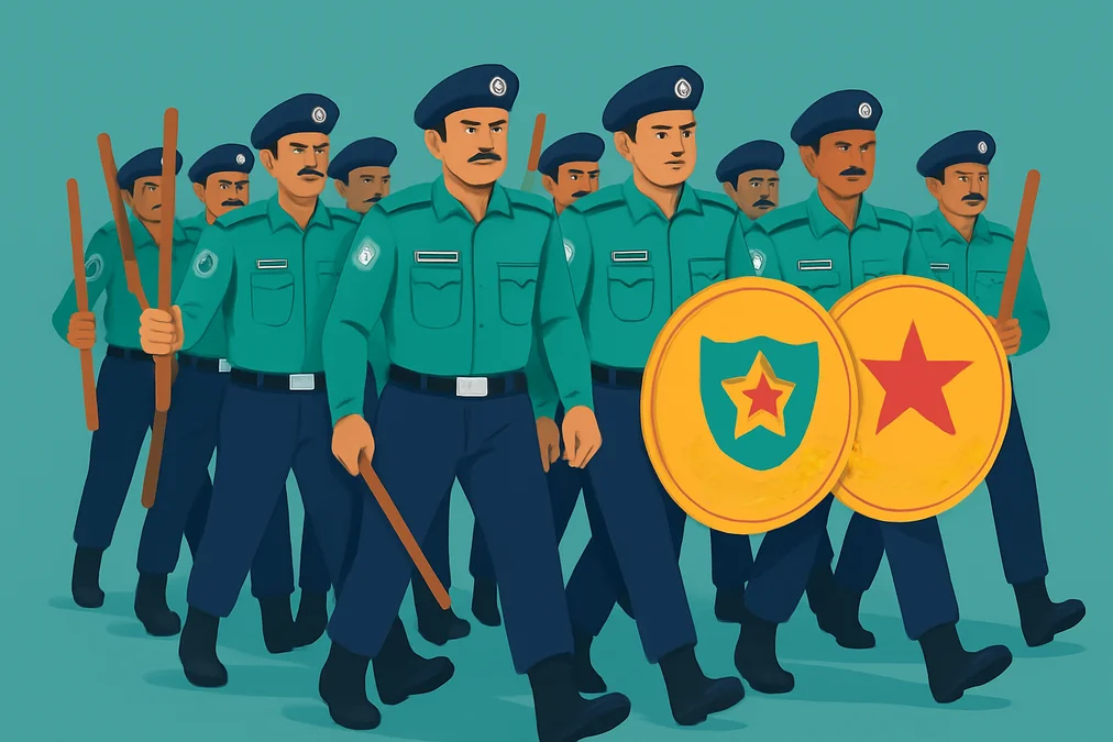 চাইনিজ রাইফেল নয়, ঢাল-লাঠি হাতে ডিউটিতে যেতে চান ডিএমপির পুলিশ সদস্যরা