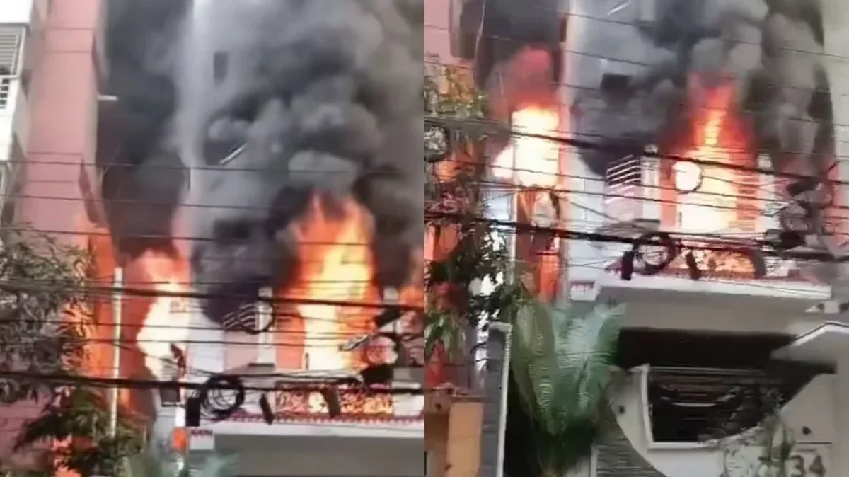 উত্তরায় ৭ তলা আবাসিক ভবনে ভয়াবহ অগ্নিকাণ্ড